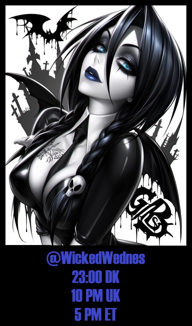 Hey, Friends! Wednesday will be having a meet &amp; greet this week. 

Join <a href="/Saga_Says/">Saga_Says</a> &amp; <a href="/ClintK64/">Clint Kritzer</a> along with our Wicked Guests
<a href="/flamencobug/">Flamenco Nut 🦩</a> <a href="/FoolHearted17/">💀⚰️🪦Melody Melancholy 🎶🖤🎶</a> <a href="/MiniT46/">Mini T</a> &amp; <a href="/Evi1Geniu5/">Greg Morter</a>
for a memorable rendezvous.

Wed 5pm ET 🇺🇸 / 10pm 🇬🇧 / 23:00 🇩🇰