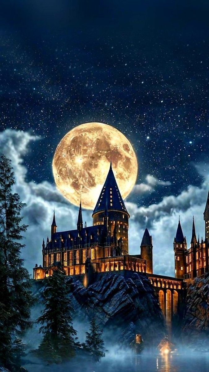 Hogwarts at night 😍