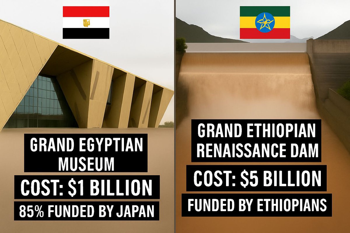 This is why we say that Ethiopia is an independent country. The difference is clear! 
#Ethiopia #GERD