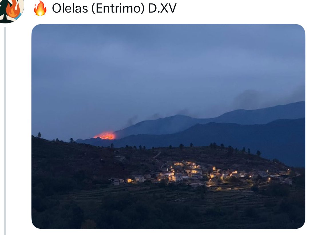 NO afecta a territorio Gallego, incendio declarado en Portugal
