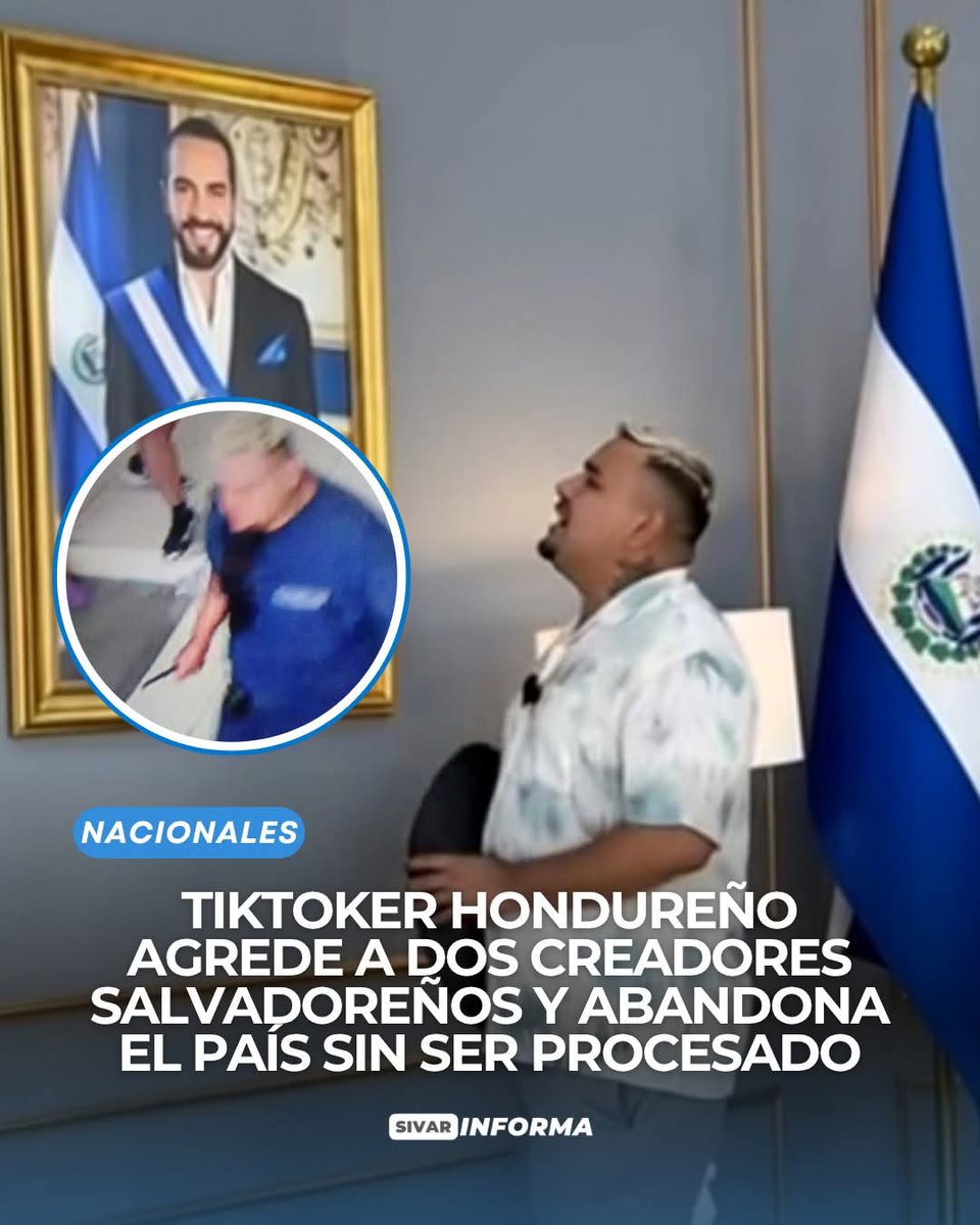SivarInforma's tweet photo. El tiktoker hondureño Urias Lobo intentó acuchillar al salvadoreño Héctor Aparicio durante una transmisión en vivo del reality LaCasadeYeik2”, luego de que este le lanzara agua. Minutos después, agredió con una maceta a la creadora de contenido salvadoreña conocida como La Tía https://t.co/aOl4rPJYiv