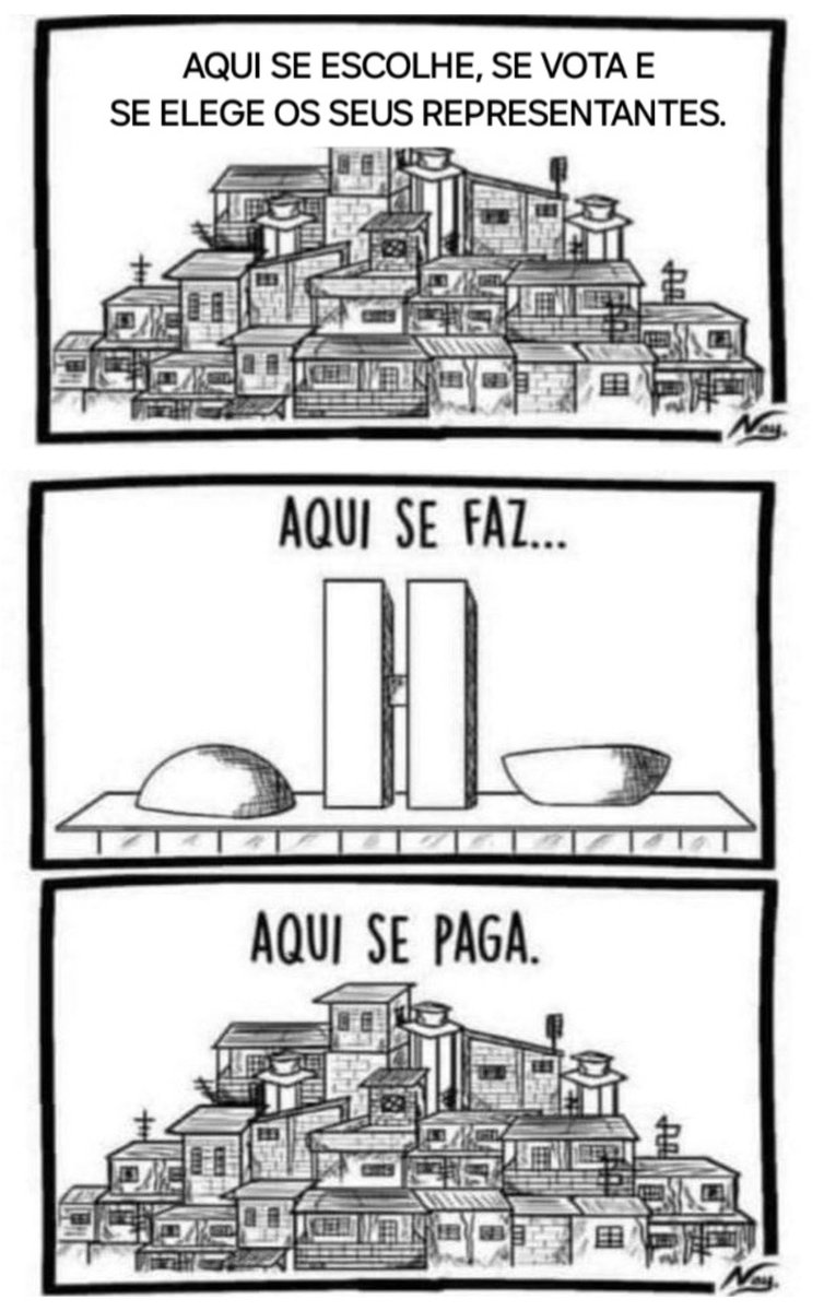 <a href="/DuquesaDetax/">Maria Carolina Gontijo</a> O problema do Brasil é na base, nos eleitores.
A maioria de cada povo escolhe, vota e elege exatamente os seus REPRESENTANTES que... merece!
Nem mais, nem menos.
Nenhum REPRESENTANTE do povo chegou de Júpiter e foi eleito sem voto.
É um CÍRCULO vicioso!
Aprendam a escolher bem.🤷‍♂️