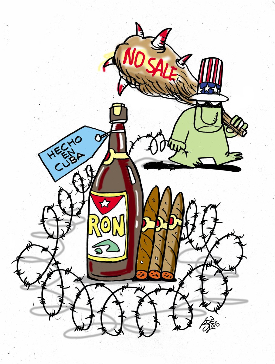 💡Sabias que las medidas restrictivas del  gobierno de EE.UU. impiden  colocar el ron y tabaco cubanos  en el mercado estadounidense ?

El monto de las pérdidas por este concepto es valorado en 19 millones 511 mil 100 dólares☹️

#TumbaElBloqueo