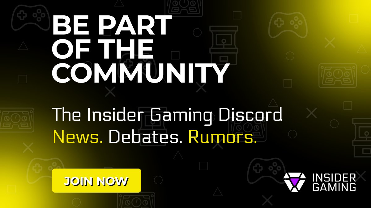 Join the official Insider Gaming Discord, where you can chat with the staff and other gamers about games, consoles, music, movies, sports, &amp; more.

We have a lot of things planned, including community events soon, that you don't want to miss!

Join Today: discord.com/invite/vwj7zdW…