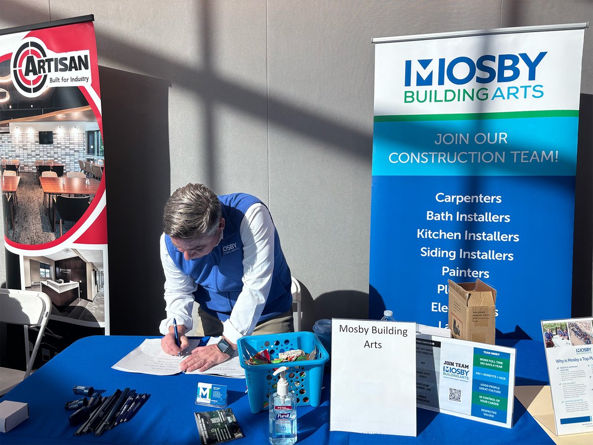 Having a great time at the <a href="/rankentech/">Ranken Technical College</a> job fair!

Interested in joining the Mosby team? View career opportunities here: mba.hiringthing.com

#tradesman #constructionlife #HomeRemodeling