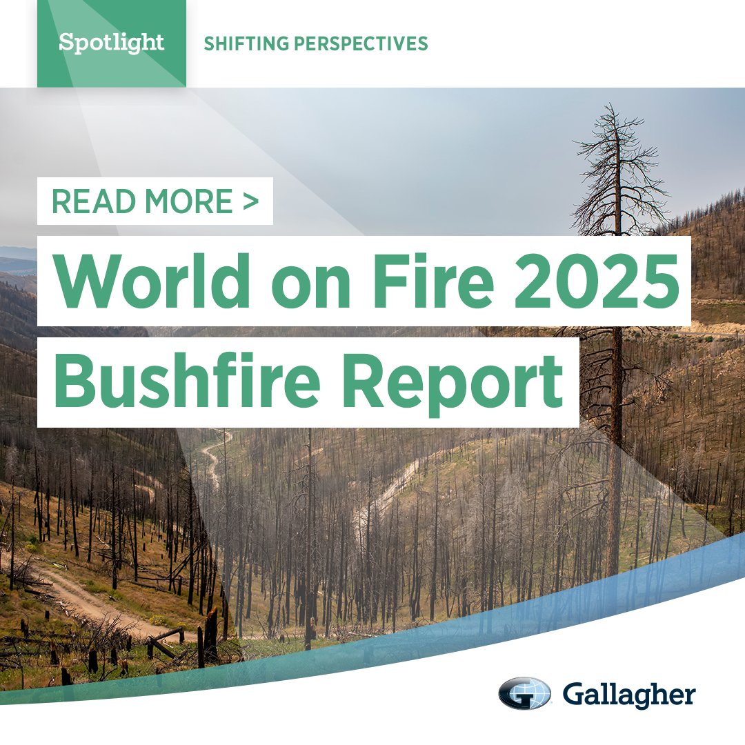 Gallagher_AUS's tweet image. Bushfires are no longer seasonal — and the costs are rising. Explore what’s behind the numbers in our World on Fire 2025 Bushfire report. 

 👉 okt.to/gCt9H2

#PropertyInsurance #InsuranceAUS #Gallagher