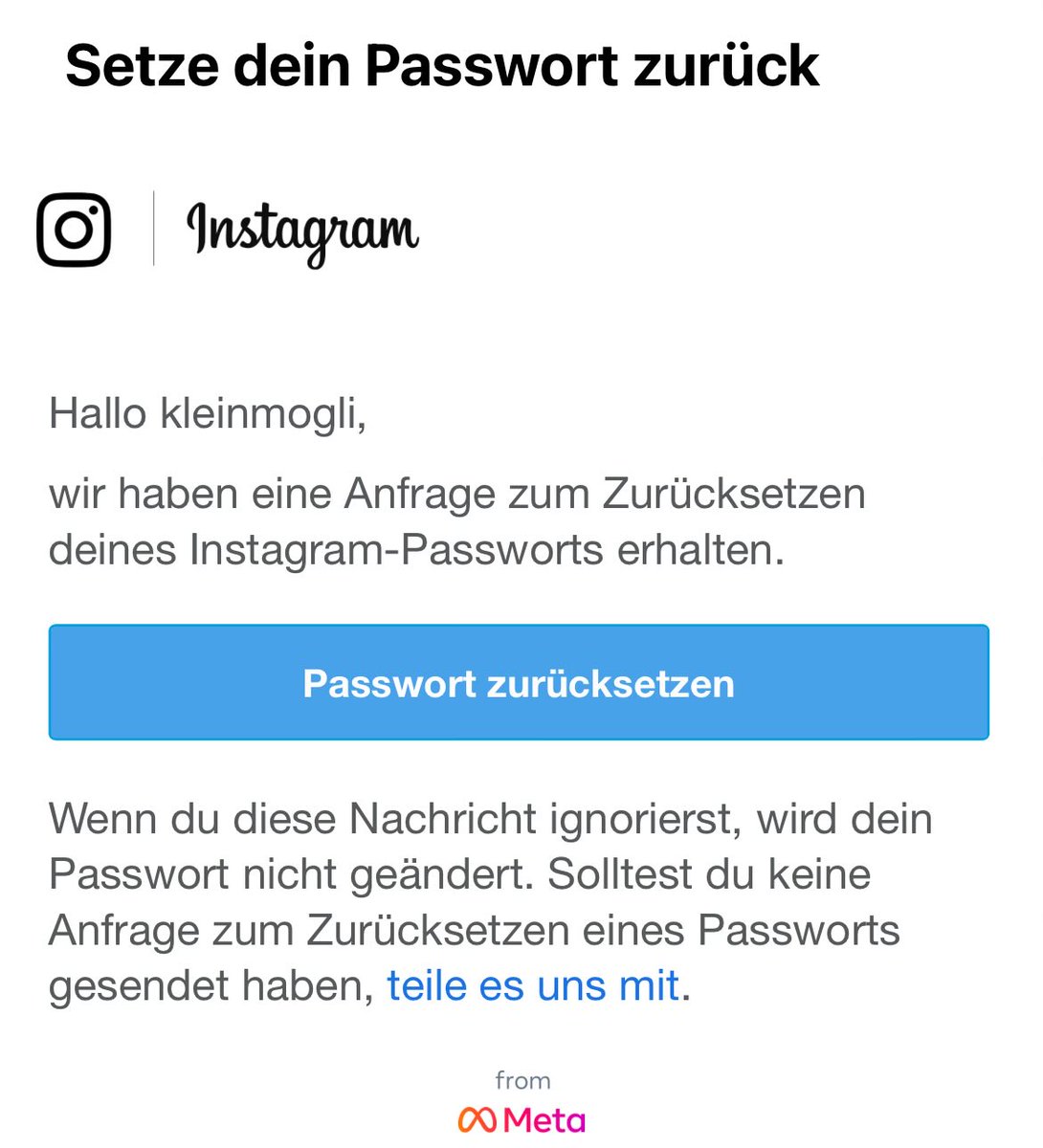 Ist sowas SPAM oder Pishing, oder sollte man da anklicken, dass man keine Zurücksetzung des Passworts angefordert hat?