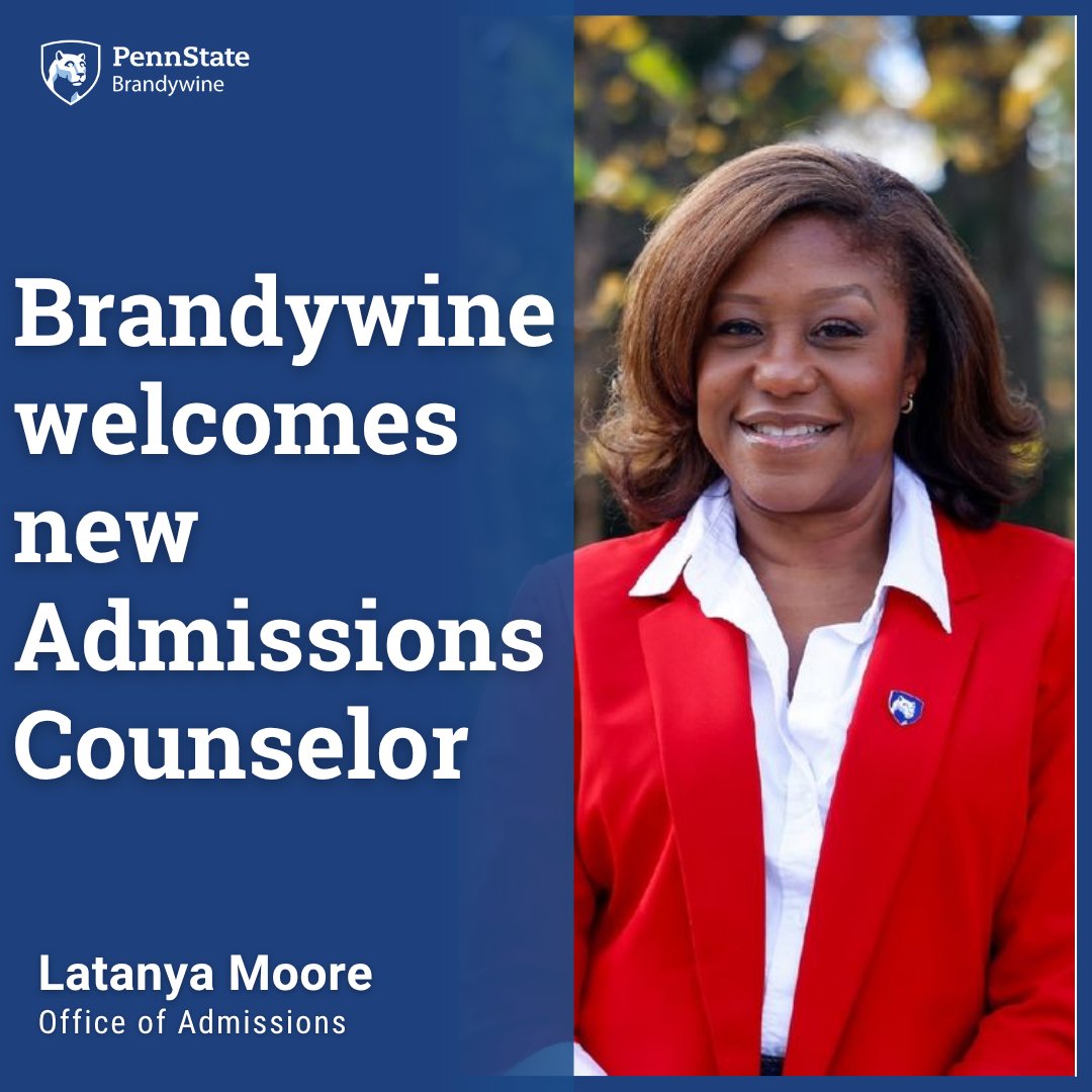 PSUBrandywine's tweet photo. We recently welcomed a new Admissions Counselor, Latanya Moore! Learn more about Latanya: https://t.co/Qh7CxDnG2H https://t.co/ch4kqO8DZT