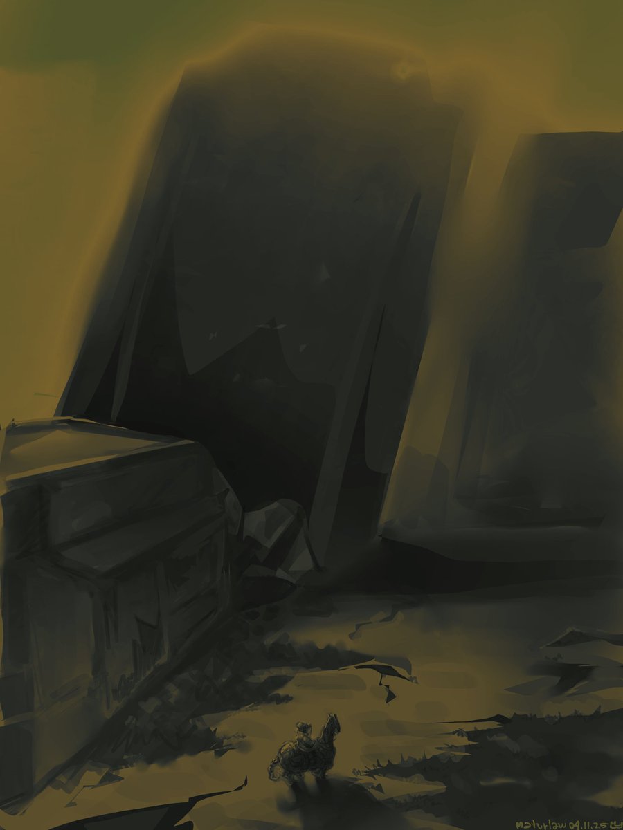 maturlaw's tweet image. Drew a little art based on my universe and played with gradient maps
I think it looks not bad 

#digitalart #krita #gradientmaps #oc