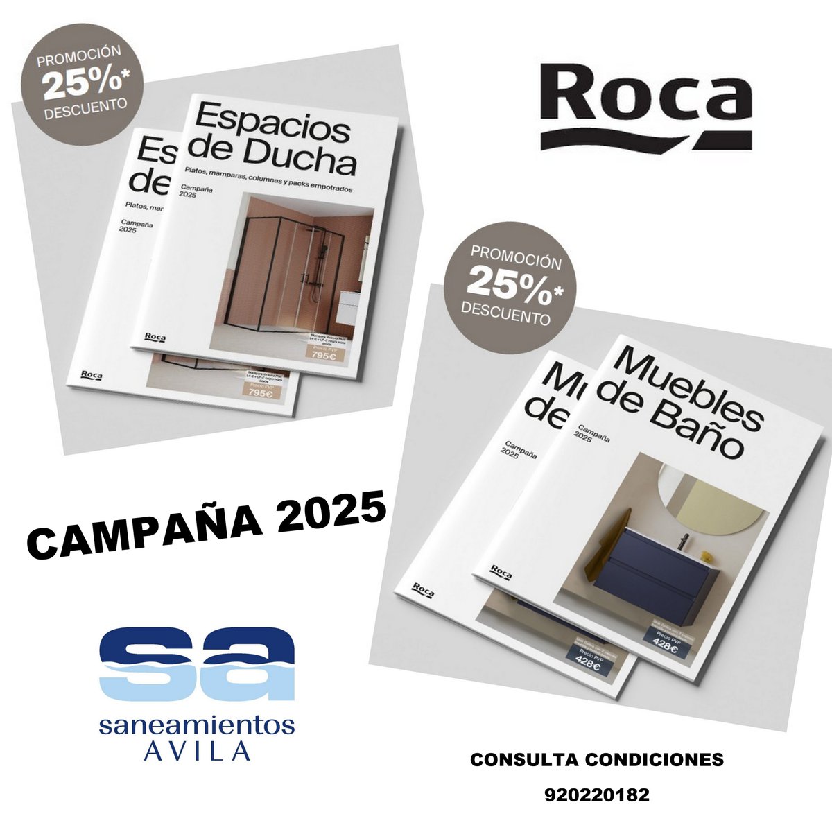 Saneamientos's tweet photo. ¿Sabes que en Saneamientos Avila tenemos promociones @RocaSanitario  todo el año? #ofertas #duchas #griferiasmodernas #Ávila #ComercioLocal https://t.co/dpHUnm30OG