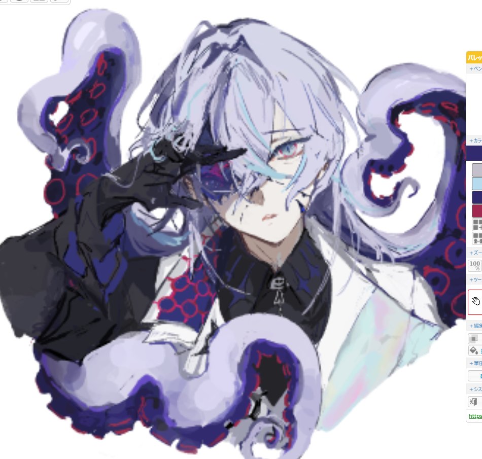 ス*ハ様 苦悶の触手　artistproof 日本画　daken 097)□日本画□《苦悶の触手/Tendrils of Agony》[STA-JP] 黒R | 日本