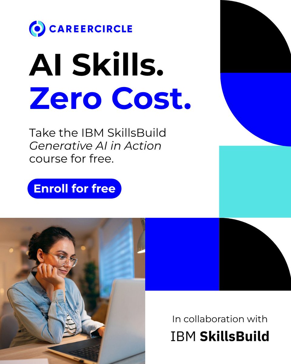 Learn all about generative AI and how it works. ⬇️

We've partnered with <a href="/IBM/">IBM</a>  #SkillsBuild to bring you "Generative AI in Action" for FREE. Learn tangible skills you can highlight in your next interview.

Get started today: bit.ly/4nFmSDM