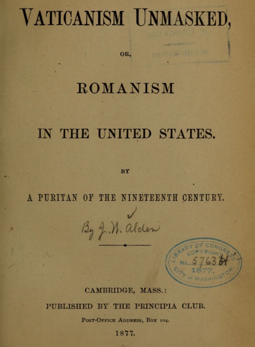 Last1Library's tweet image. #Last1University 🏫 📖 

‘Vaticanism Unmasked 
or, 
Romanism In The United States.’

drive.google.com/file/d/1qDMdFr…