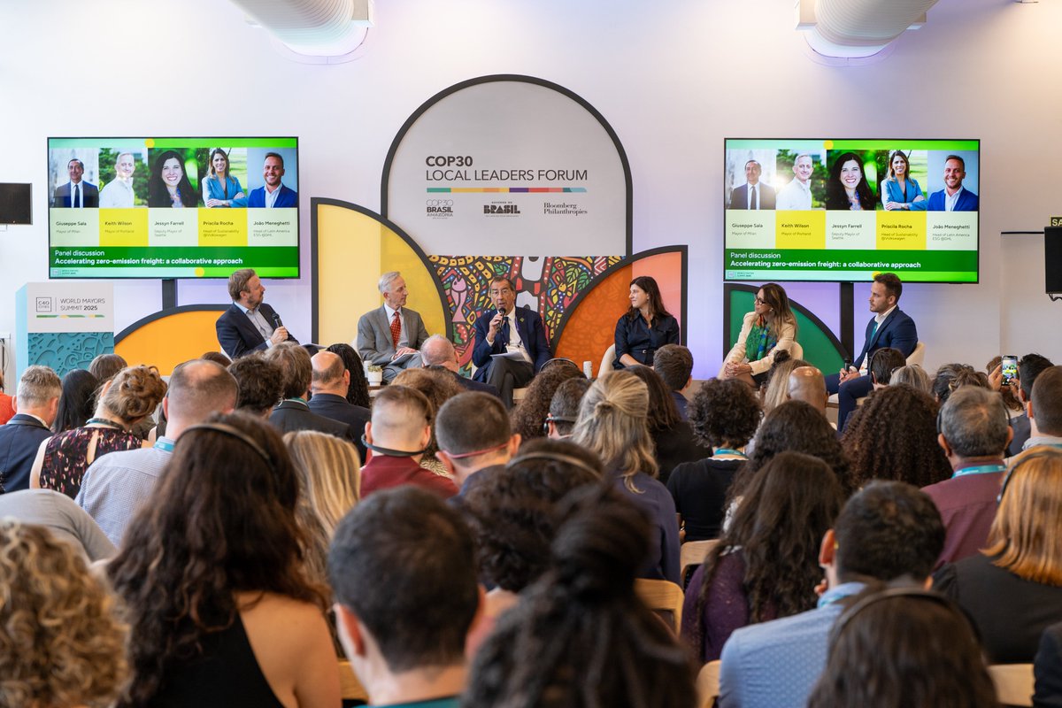 Freight transport keeps our economies moving, but is a rapidly growing source of emissions and a major contributor to air pollution.

Today, mayors joined <a href="/climatepledge/">The Climate Pledge</a>, <a href="/tomcarnac/">Tom Rivett-Carnac</a> and Amazon to showcase how cities and companies are accelerating zero-emission freight.

“We need