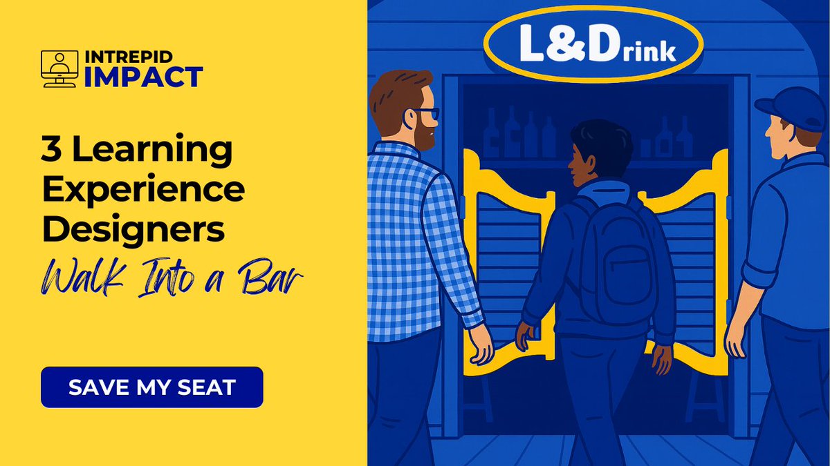 IntrepidLS's tweet image. You’re buried in content requests and year-end chaos.
We’re offering you something better:

Join us for a candid convo on what’s working (and what’s not) in L&amp;amp;D design. Think: happy hour meets hard truths.

🗓️ Nov 20 | 1:30pm ET

Register now: tinyurl.com/4dxw6bta