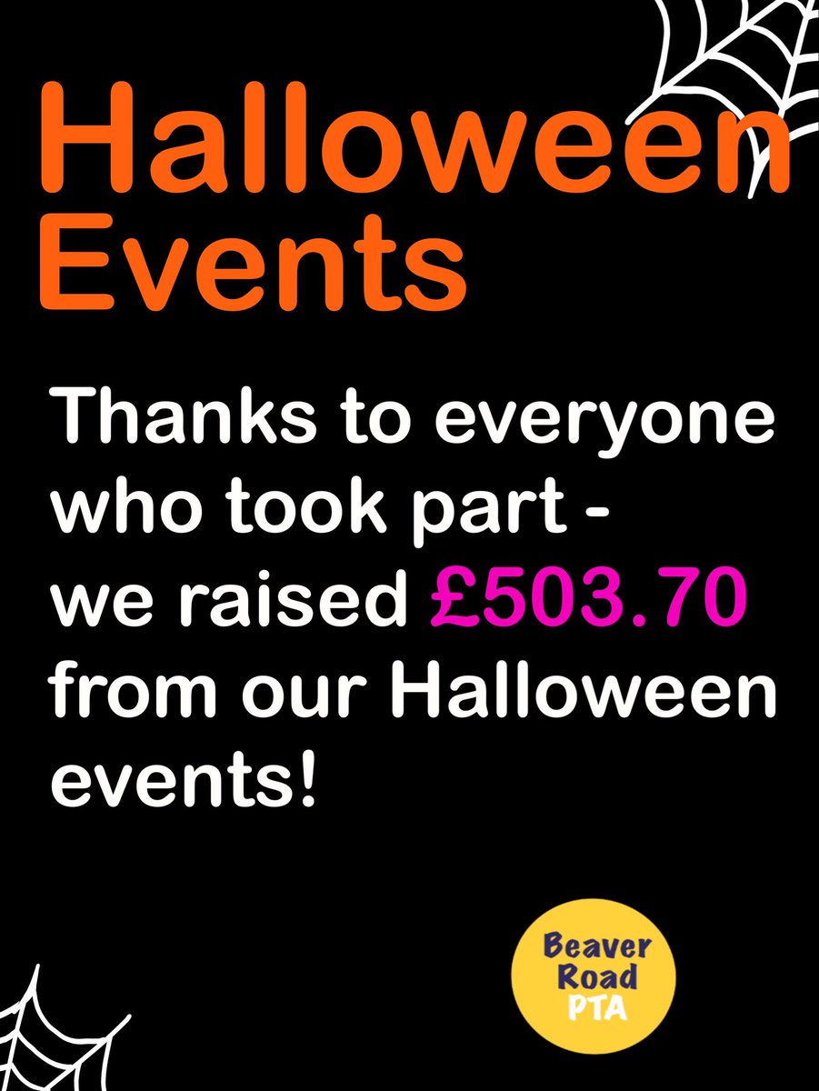 The PTA would like to say a huge thank you to all parents, carers, teachers, volunteers and children who took part in our Halloween Events!!
Also, big thanks to @lachouquettebakery and @rockoverclimbingsharston for the raffle prizes- they were very gratefully received!!