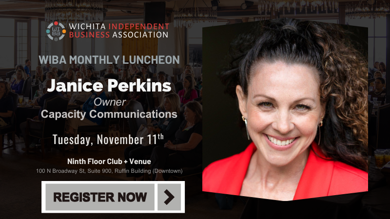 WichitaBusiness's tweet photo. Hear from Janice Perkins, CEO of Capacity Communications and 2026 WIBA Board Chair.
Thank you sponsors: Burnell's Fine Jewelry &amp; Design, Commerce Bank, Four Star Lawn Care, Gilley's, Inspired Advisors, Keystone &amp; Lange
Welcome Sponsor: UD Logo
Register at https://t.co/me9bxTMXsT https://t.co/cRi491kwah