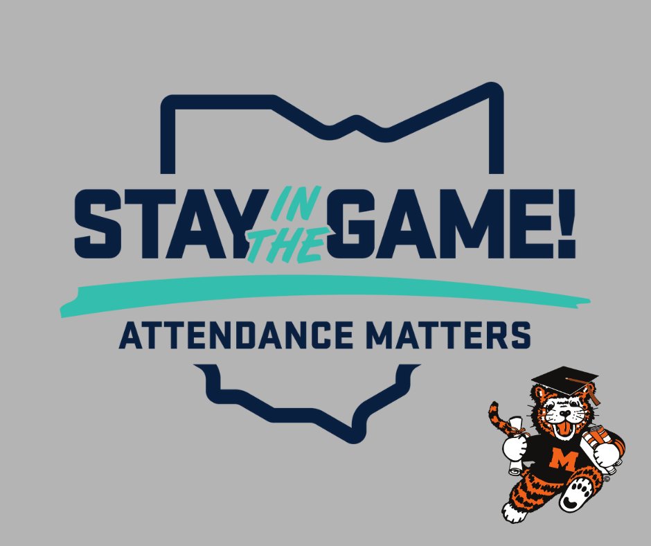 The Massillon City School District partners with “Stay in the Game” to encourage good attendance! 

We notice when your child is here - and so do their teachers and friends! 

Did you know?: 74% of our students missed 10% or fewer days during the first quarter.