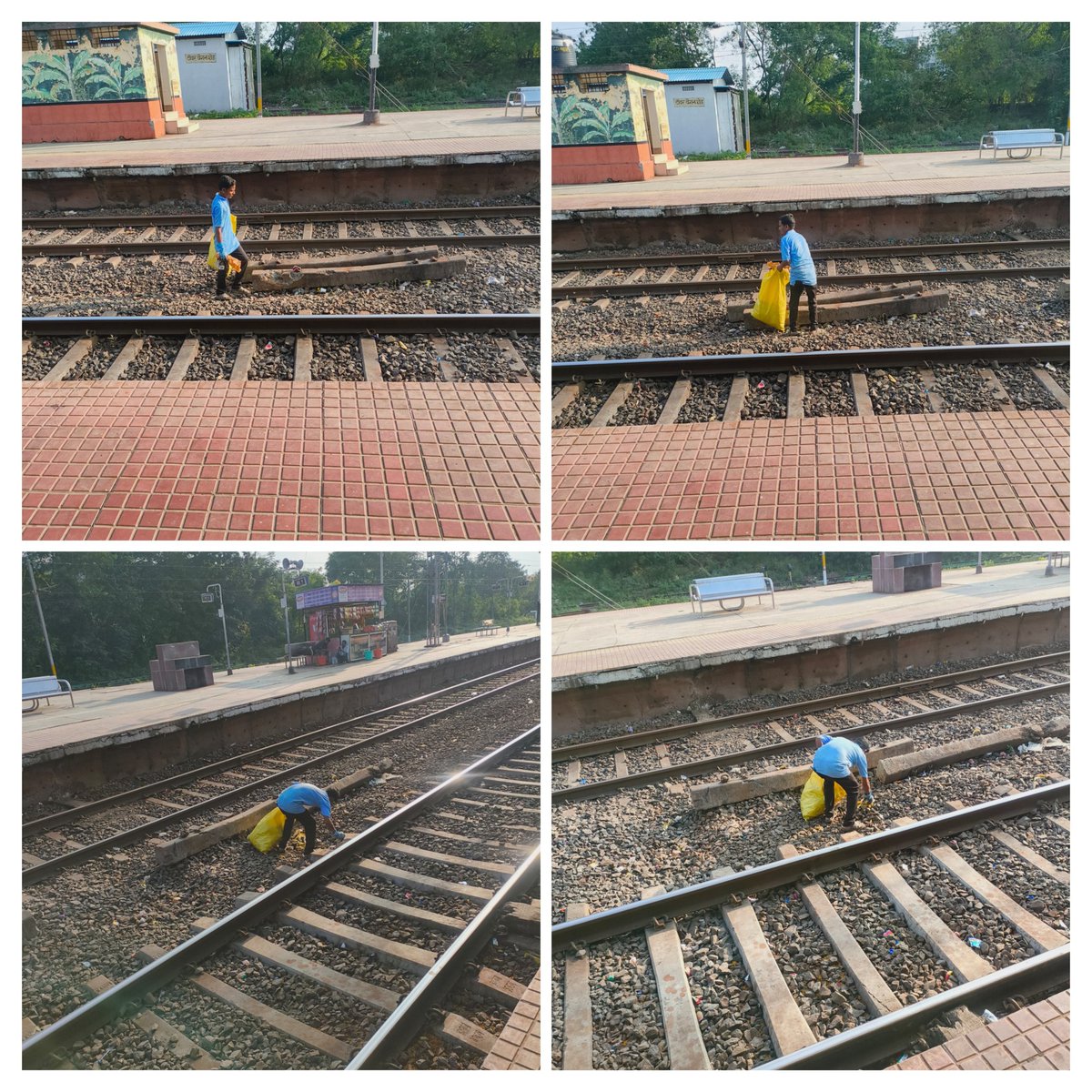 At Jalgaon Station, I saw a cleaner working with full dedication. It reminded me — not all heroes wear uniforms; some hold brooms and work silently for us all. 🙏
Respect to these unsung heroes. 🚆
<a href="/RailMinIndia/">Ministry of Railways</a> @drmBhusawal <a href="/Central_Railway/">Central Railway</a> <a href="/IRCTCofficial/">IRCTC</a>