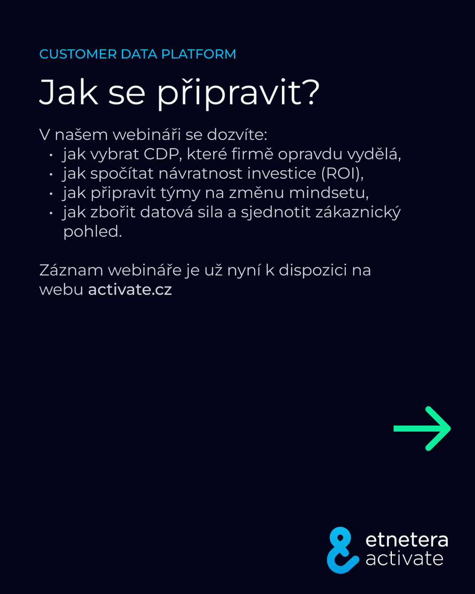 🙊 Krutá pravda o CDP: je to pořád jenom nástroj.
💥 Úspěch závisí na procesech, znalosti zákazníka a připravenosti týmu. 

Pokud přemýšlíte o zavedení Customer Data Platform, tohle video byste měli vidět. 👉 eu1.hubs.ly/H0pjwy80