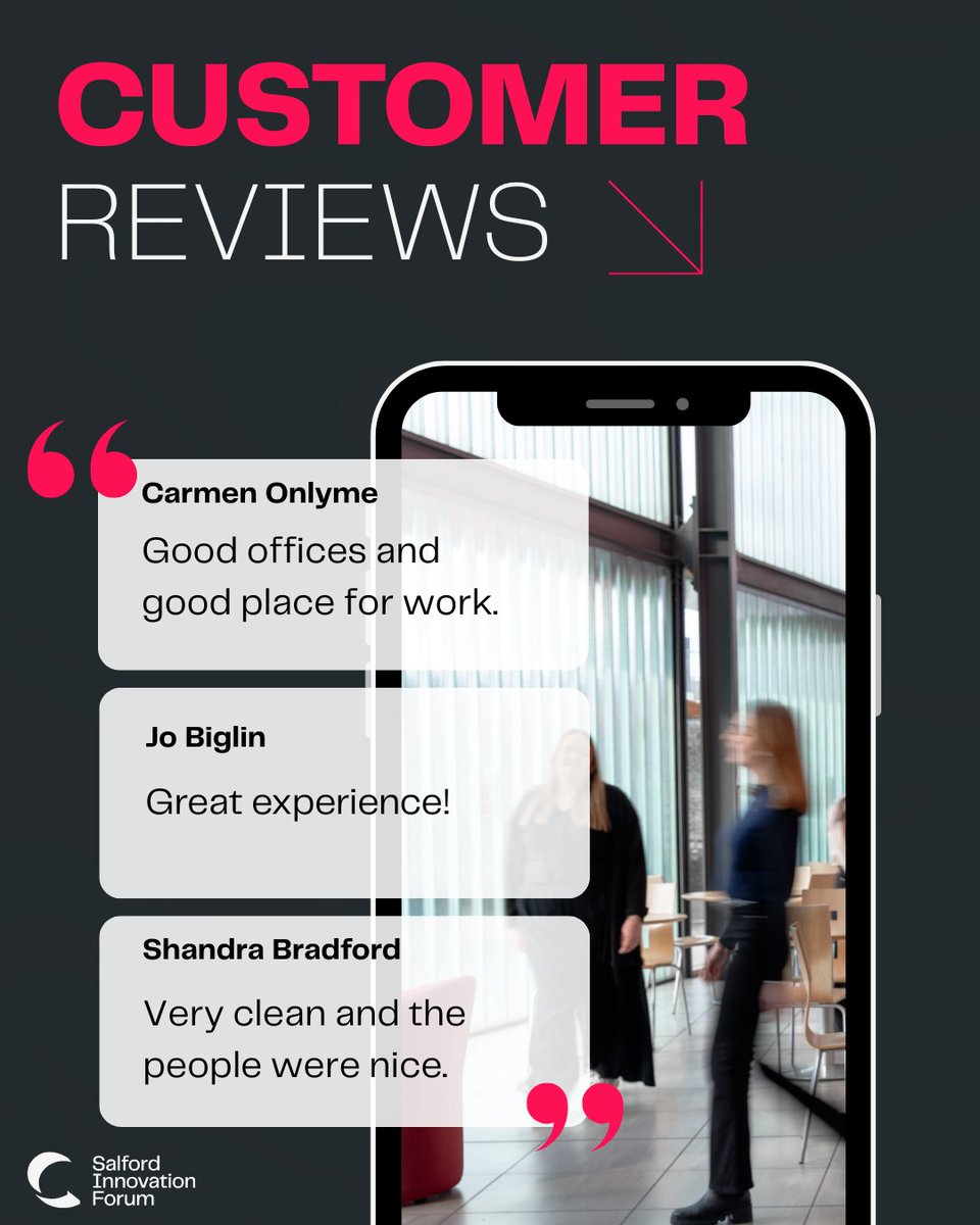 We love hearing from our community 💬

Clean spaces, good vibes, and great people — that’s what we’re all about.
👉 Want to join us? Book a tour or get in touch today. tinyurl.com/58evn8n6

#Salford #Coworking #BusinessCommunity