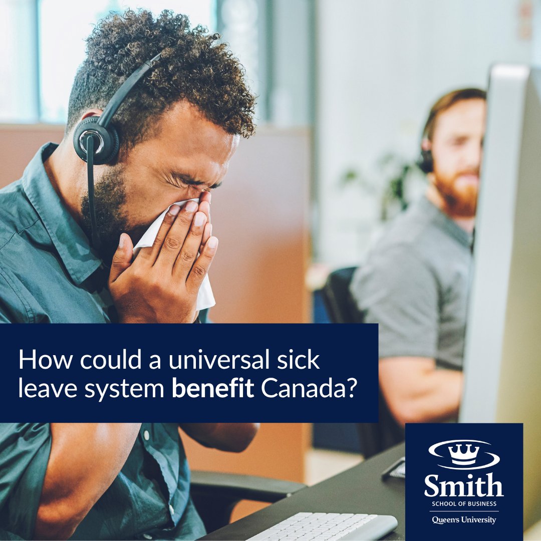 Paid #SickLeave is good for both health and business, reducing the spread of illness while supporting #workforce #productivity. So why don’t all workers in #Canada have it?

In this #SmithInsight article, #SmithAlumni Alyssa Grocutt, PhD'25 and Nick Turner, BCom'96, MSc'98, and