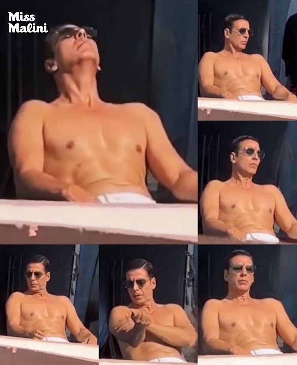 MissMalini's tweet image. Akshay Kumar soaking up the sun like a true boss ☀️💪

#MissMalini #AkshayKumar