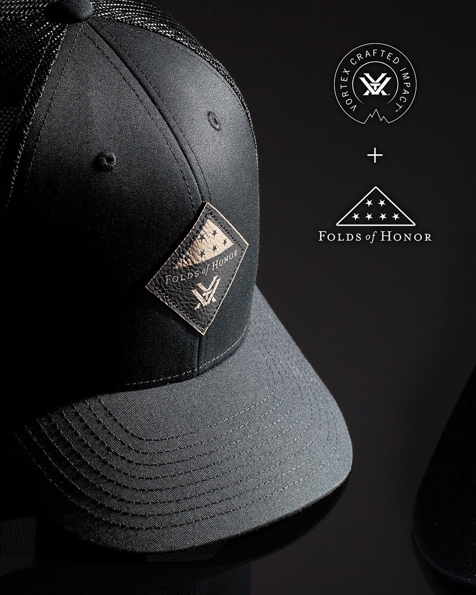 VortexOptics's tweet image. Vortex Crafted Impact has joined forces with @FoldsofHonor to bring you our first ever Crafted Impact cap. 

All proceeds go to Folds of Honor and their mission of providing scholarships to the spouses and children of our nation’s fallen or disabled military and first responders.…