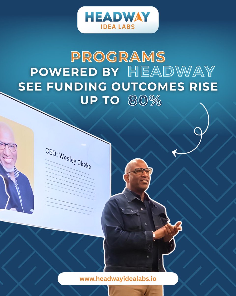 Headwayidealabs's tweet image. Accelerators using Headway’s investor-readiness frameworks report up to an 80% increase in founders advancing to investor funding.

Why? Because we focus on transforming founders — not just coaching startups.

#AcceleratorResults #DataDrivenGrowth #HeadwayAdvantage