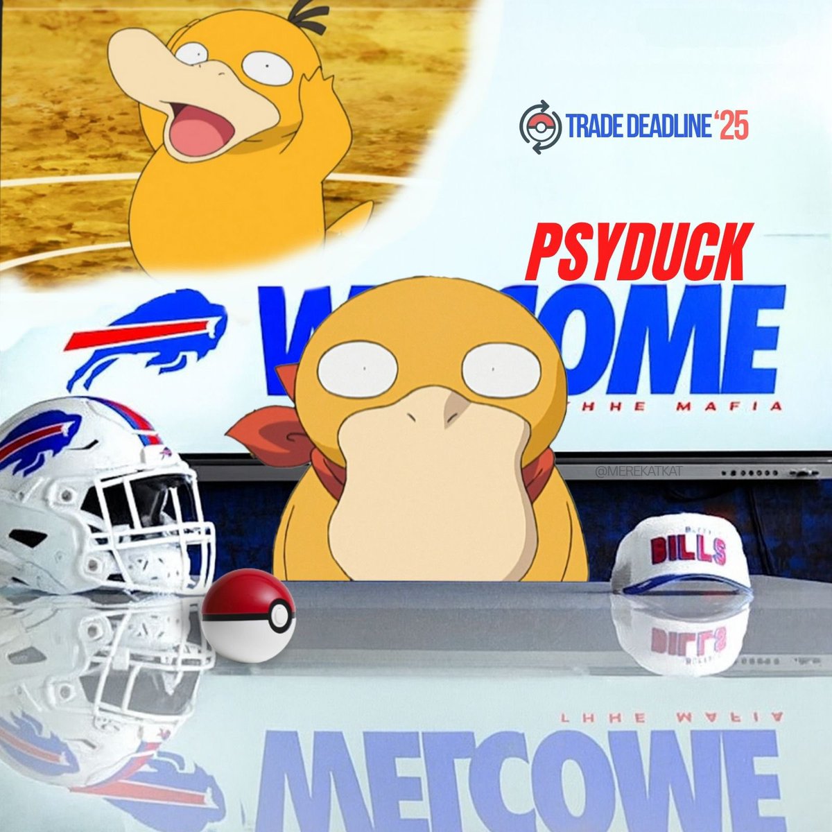 🚨 TRADE: The Buffalo #Bills are sending K Tyler Bass to the Cerulean Gym in exchange for Pokémon #0054 Psyduck (lvl. 29). 

h/t <a href="/AdamSchefter/">Adam Schefter</a>