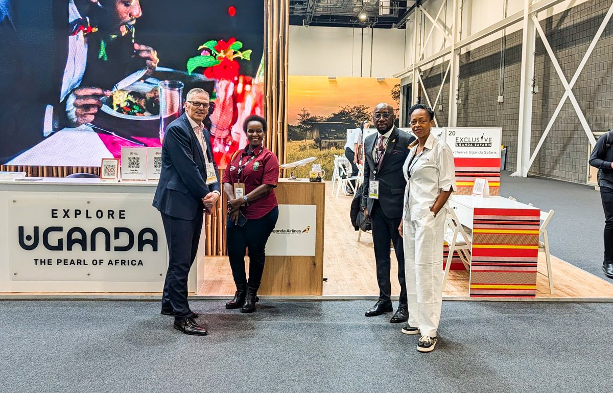 TourismBoardUg's tweet photo. Day 1 of @WTM_London opened with vibrant energy as we unveiled the @ExploreUganda: The Pearl of Africa experience to the world.

Over the next two days, we���ll deepen engagements, strengthen strategic partnerships, and further amplify Uganda’s presence on the global tourism stage.

Pass by our stand (S13-210), if you are in London to experience the Pearl of Africa. 

#WTMLondon25 #ExploreUganda #WTMLDN