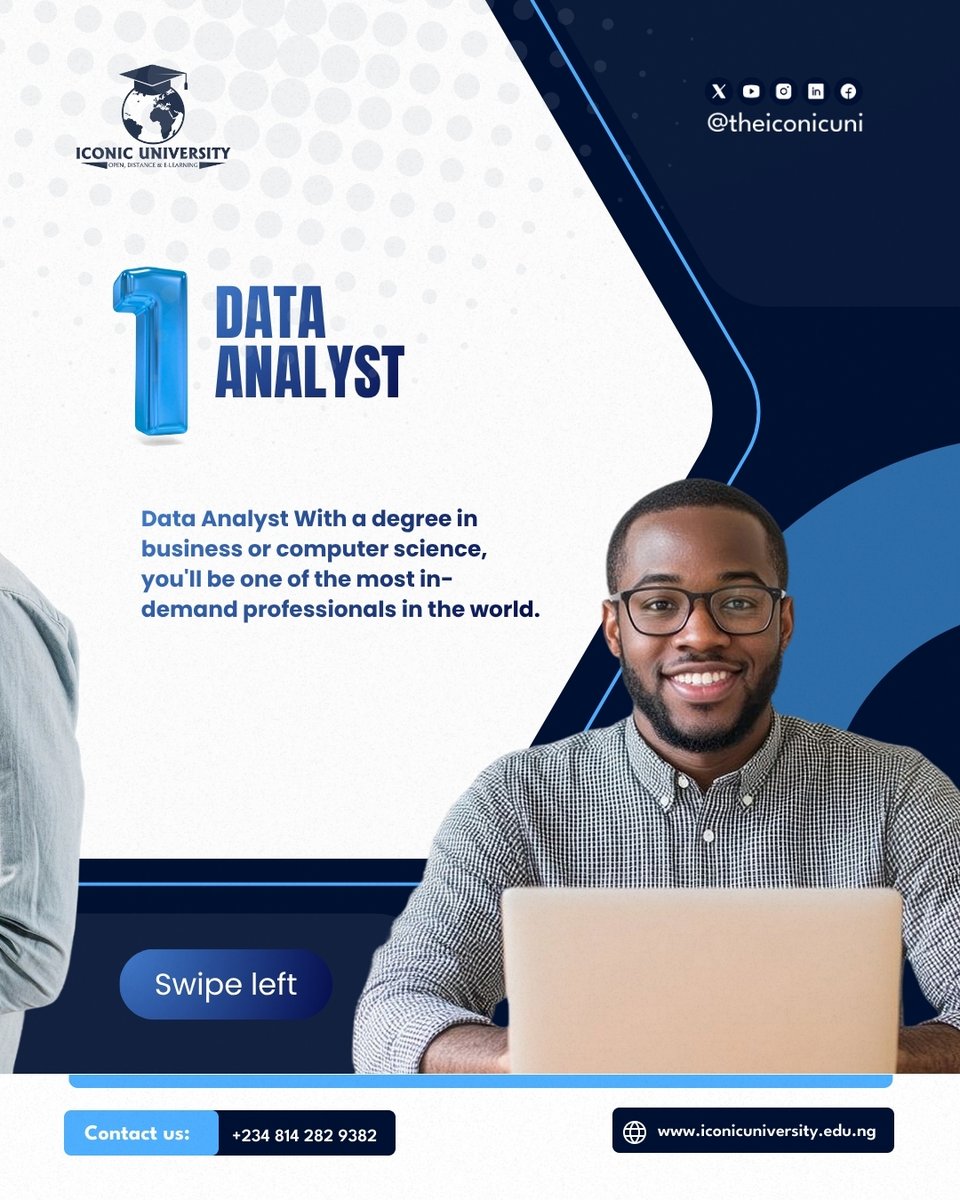 TheIconicUni's tweet image. With a single degree, you can land that job you&apos;ve been dreaming of.

Swipe to see where your studies can take you ➡ Your next career move might just start with a single Iconic degree

#iconicuniversity #FlexibleLearning #OpenUniversity