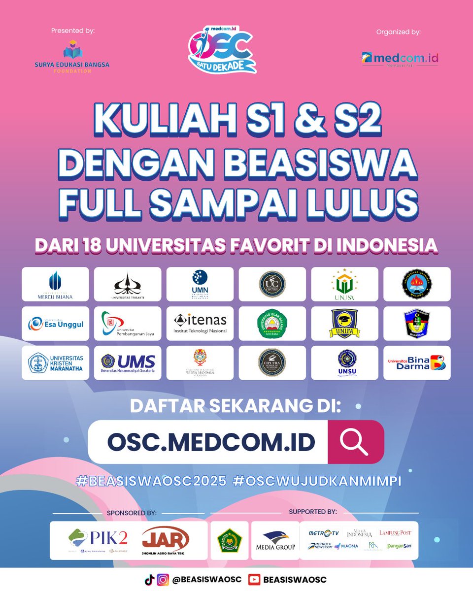 Beasiswa OSC tweet media