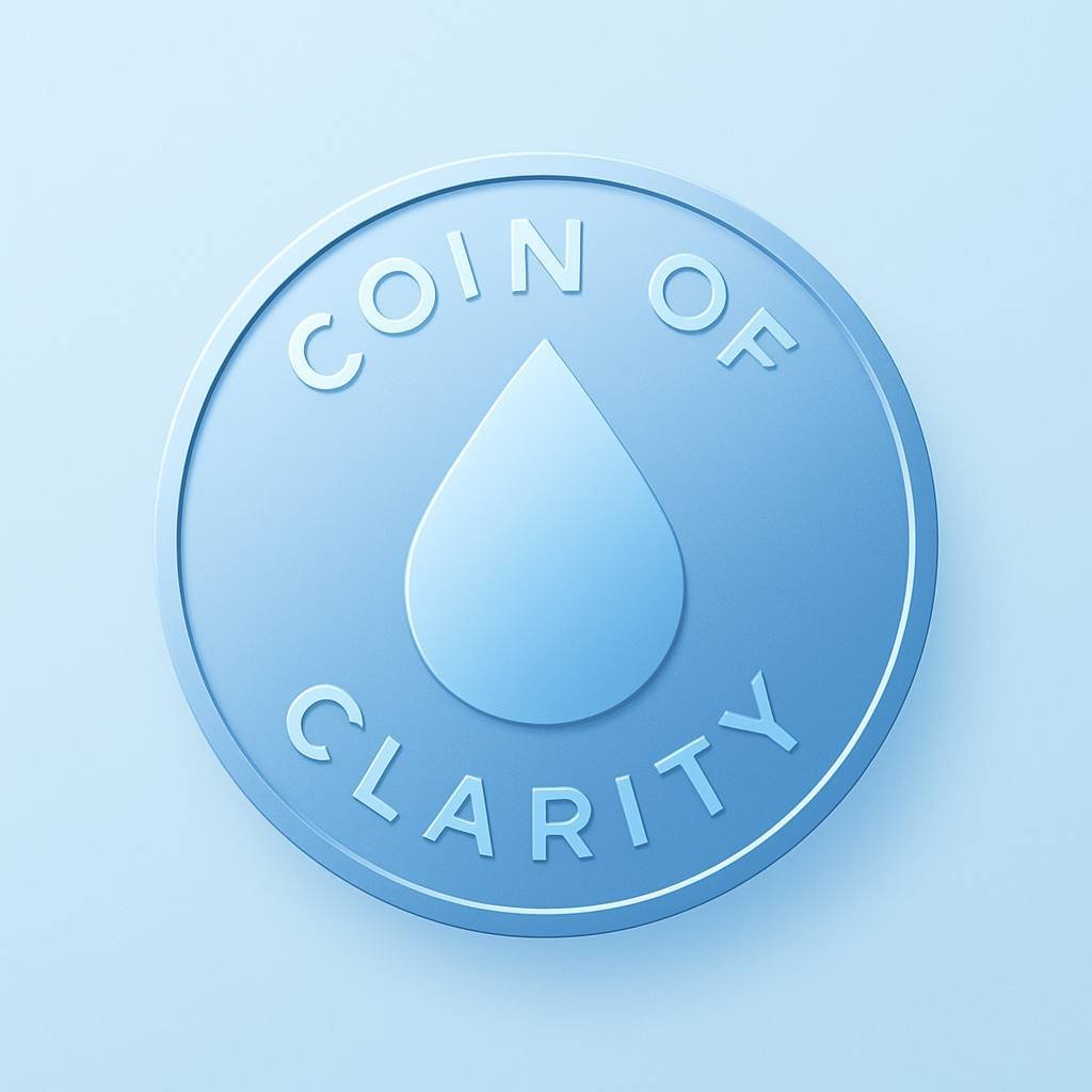 CoinOfClarity's tweet photo. Coin of Clarity 💧

The noise is deafening. The charts blur. But clarity is wealth.

The Coin of Clarity was minted for those who see through fog.  Stay pure. Stay sharp. Stay clear. https://t.co/j7NtOFZ45d