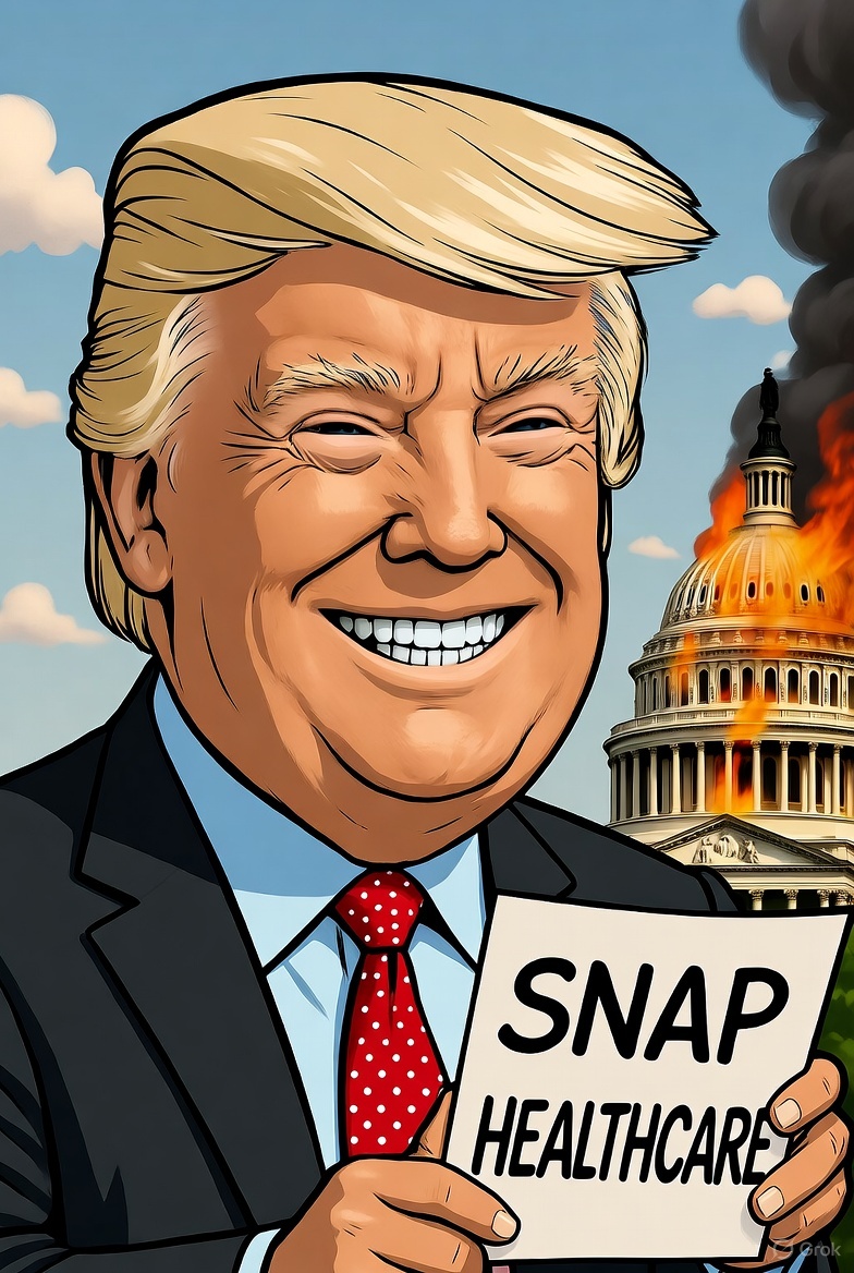 Folks, NO food stamps, NO Medicaid, zero safety net for me!!!

—but I say FUND IT ALL FULLY! 

Why? 

Liberals are decent people!

Elites laugh, but this keeps America from crumbling. 
PLEASE Wake up!