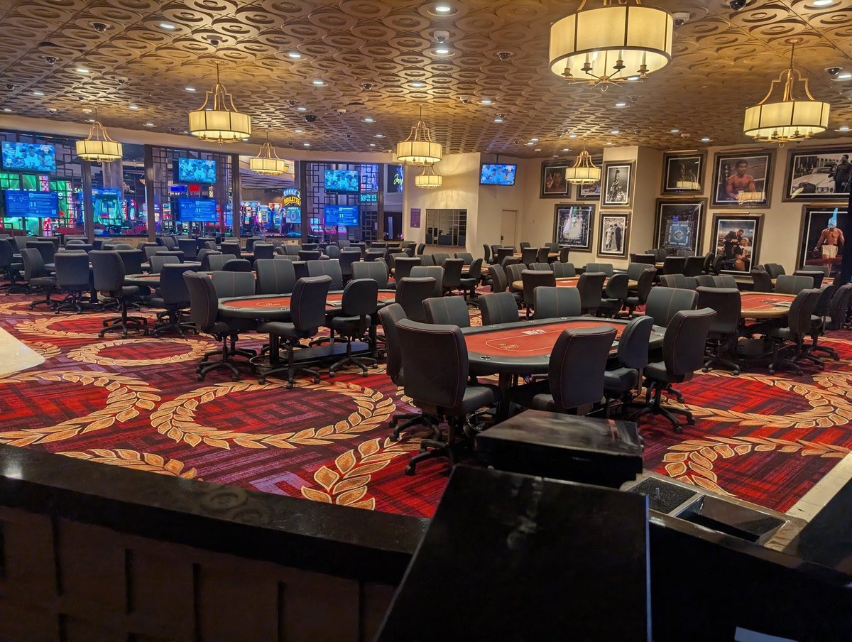 The newly remodeled Caesars Palace poker room reopens today in its former location near the sportsbook.