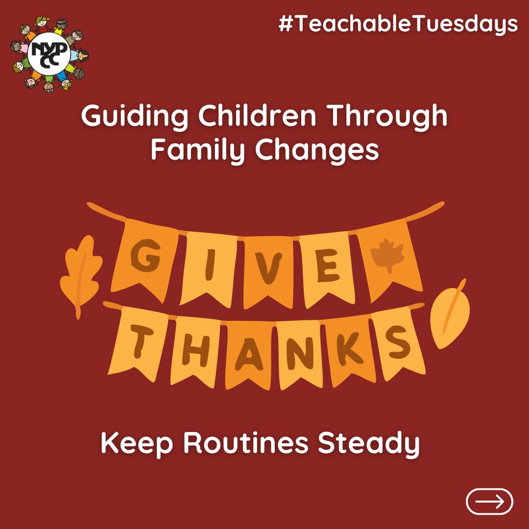 NYPCC1's tweet image. This week’s #TeachableTuesday focuses on Teaching Gratitude! 🙏 Help your child express thanks for friends, meals, or fun moments. It builds positivity and emotional skills. 💛 #NYPCC #CaringForTheCommunity #ParentingTips #EmotionalWellness #TeachableTuesday