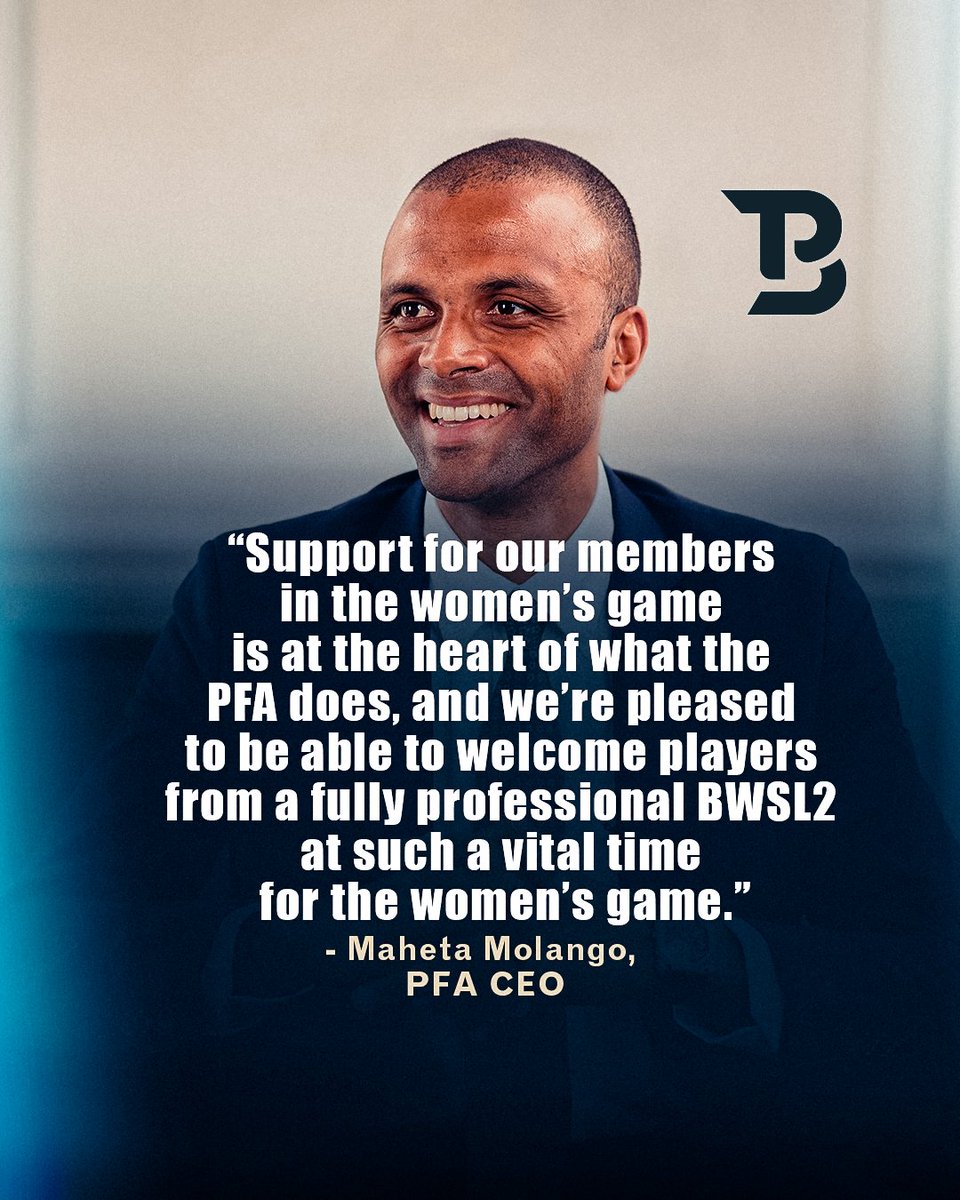 A huge step forward for women’s football 🙌

For the first time ever, Barclays Women’s Super League 2 players are now eligible for Professional Footballers’ Association (PFA) membership, gaining full access to union representation, rights, and support.

This milestone means that