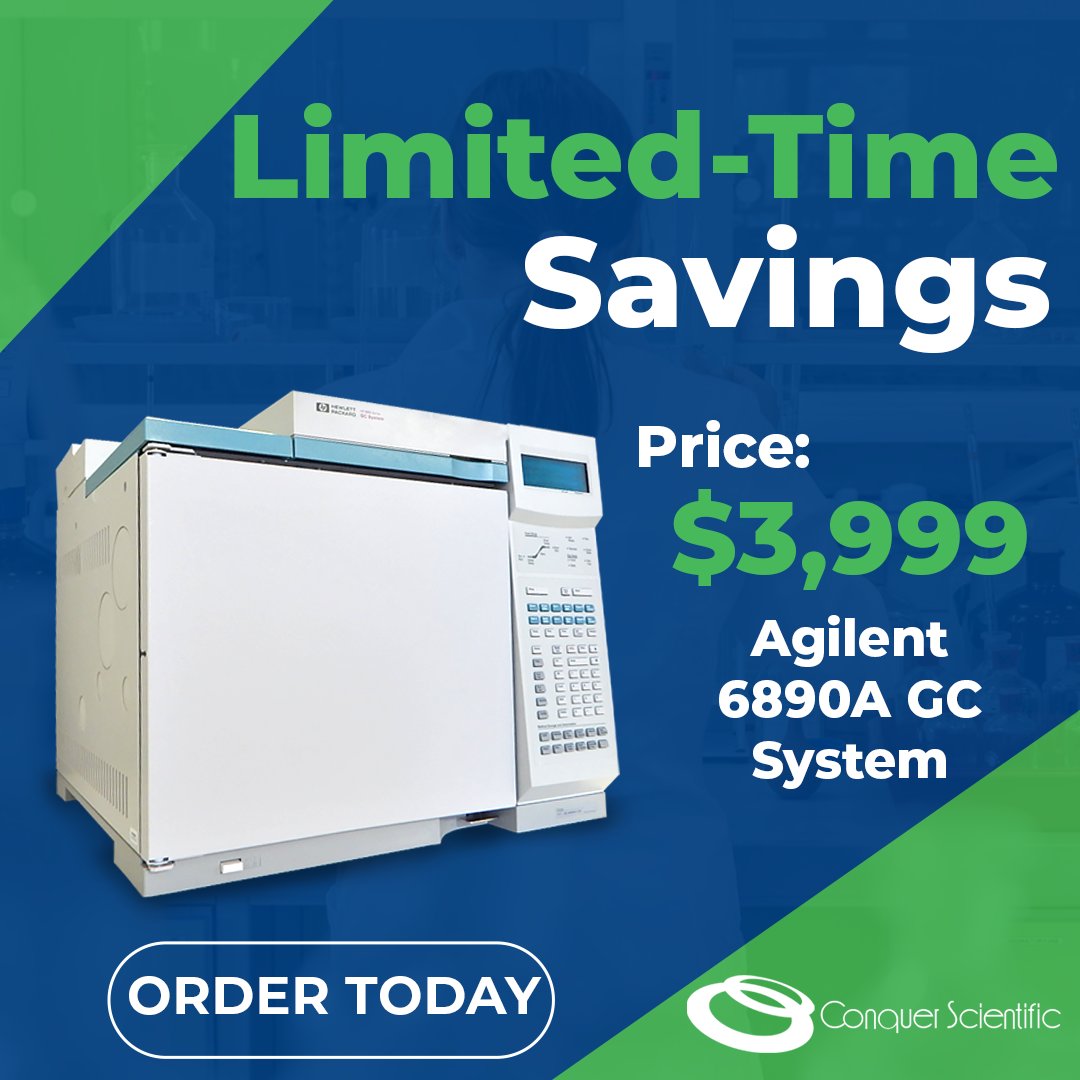 ConquerSci's tweet image. Precision, performance, and value — all in one proven GC system. Only $3,999 while supplies last.

#conquerscientific #usedlabequipment #forscientistsbyscientists