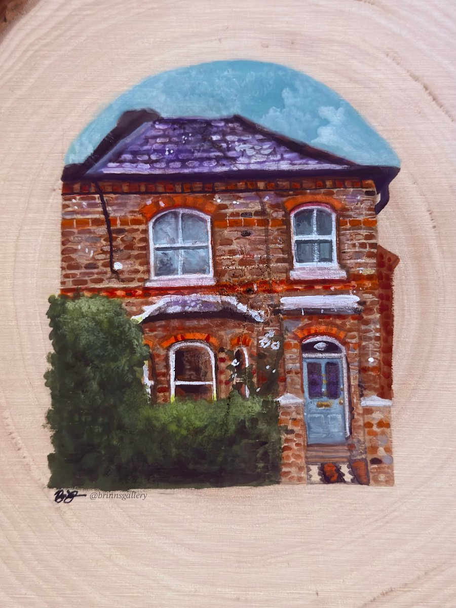 Gouache painting of Charlie’s house. It’s been awhile since I’ve done a painting, I’m happy with this :). #heartstopper #gouachepainting