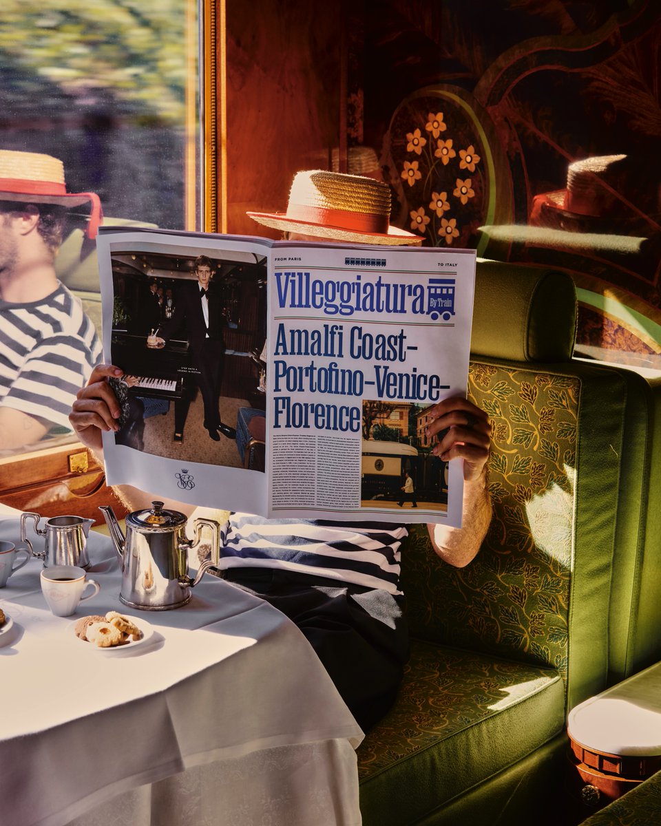 LVMH's tweet image. Villeggiatura by Train: the Venice Simplon-Orient-Express, a @belmond train, will begin its first-ever journey from Paris to the Amalfi Coast.

Learn More: lvmh.com/en/news-lvmh/b…

#LVMH #Belmond