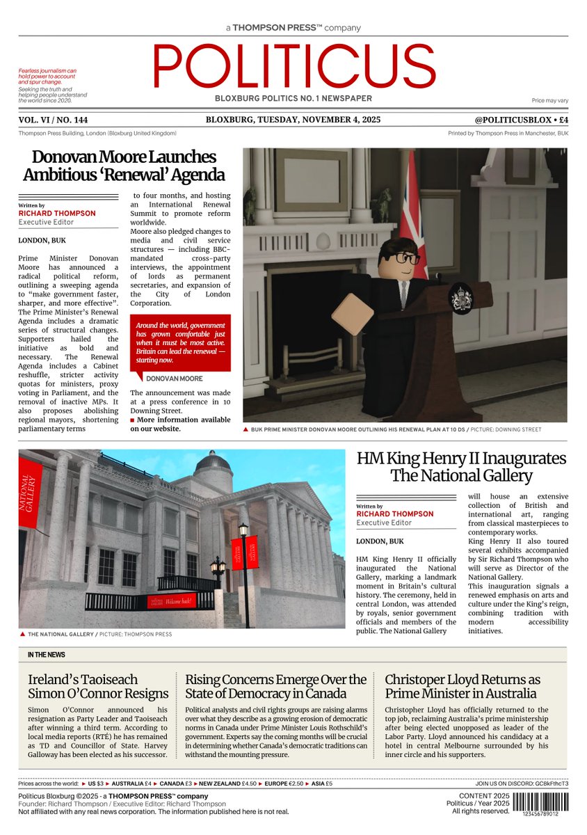 📰 Check out today's front page of Politicus

► Vol. 6, No. 144