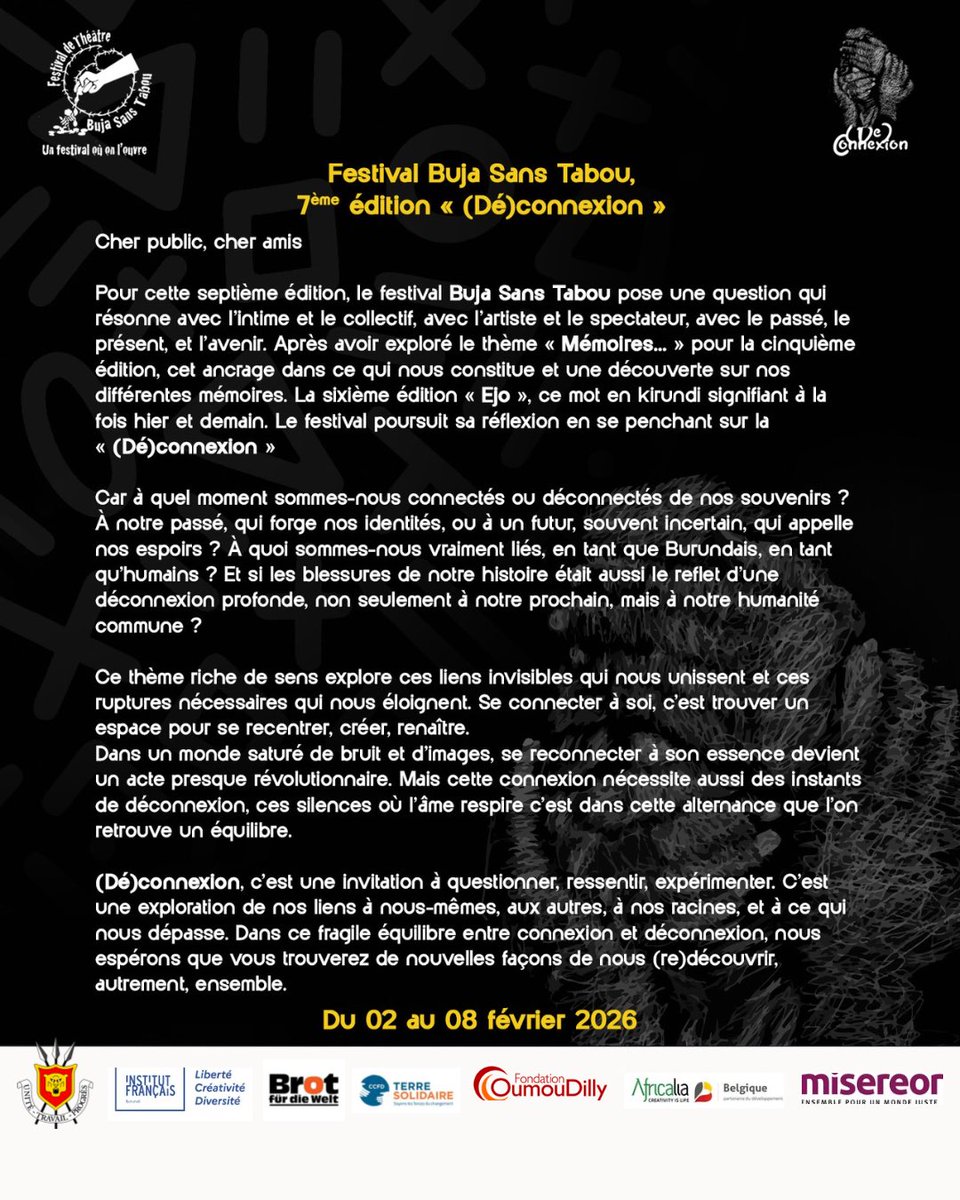 📍Chut… dans trois mois, je reviens pour la septième fois, sous le thème « (Dé)connexion ».

😇 Alors, dites… vous êtes plutôt connectés à quoi ou déconnectés de quoi ?

😌 Respirez… on le découvrira ensemble, du 02 au 08 février 2026.