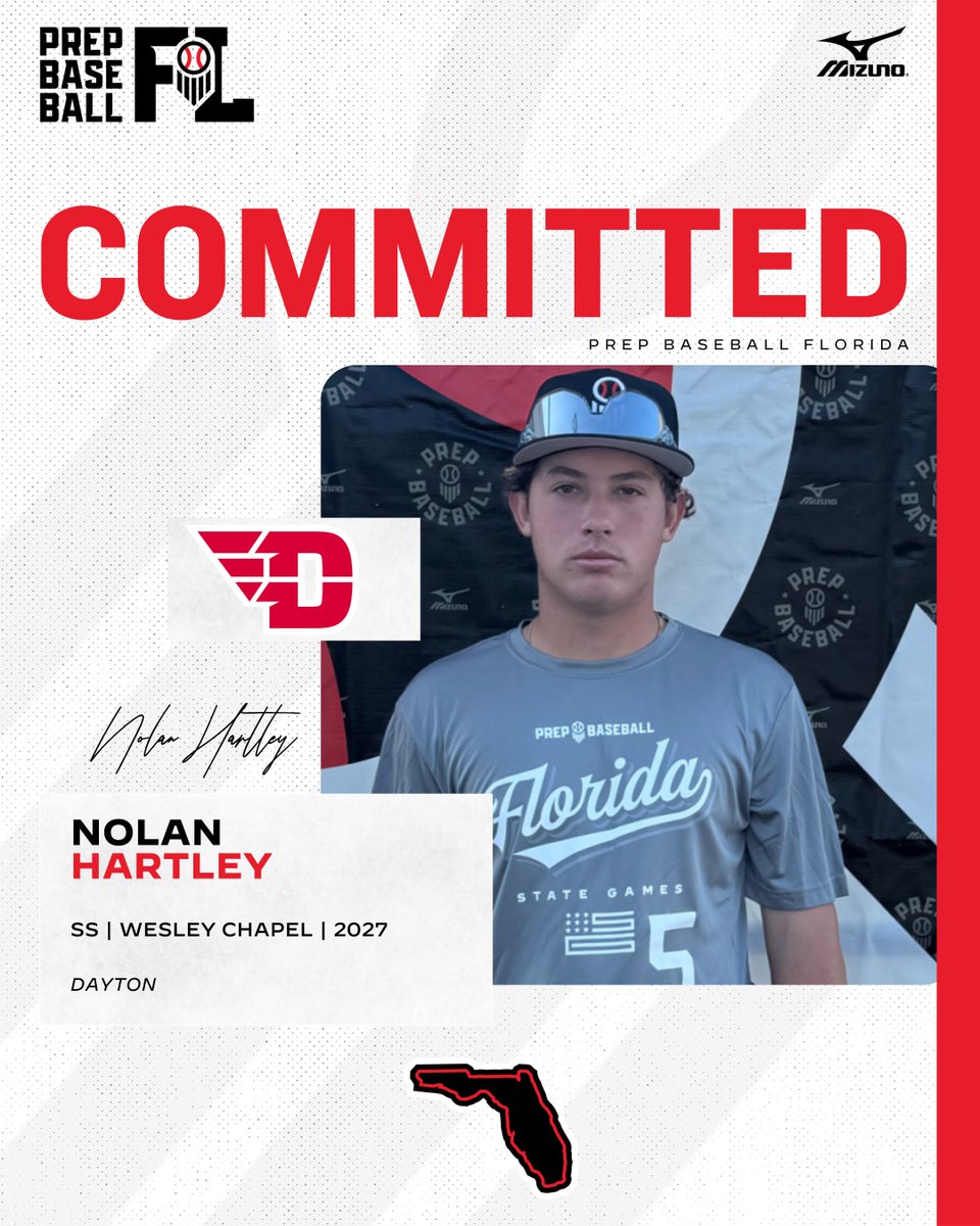 𝐂𝐨𝐦𝐦𝐢𝐭𝐦𝐞𝐧𝐭 𝐔𝐩𝐝𝐚𝐭𝐞

'27 SS Nolan Hartley (<a href="/wchs_bb/">Wesley Chapel Baseball</a>) has committed to <a href="/DaytonBaseball/">Dayton Baseball</a>.

Congratulations to Nolan and his family.

<a href="/NolanHartley8/">Nolan Hartley</a> | <a href="/CBU_FL/">🇺🇸CBU🇺🇸</a>
 
👤: loom.ly/rCujBEM