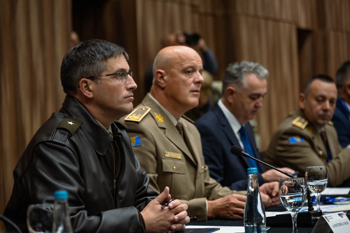 natobih's tweet photo. BG Matthew Valas, NHQSa Commander, delivered the opening remarks at the Friends of #PSOTC Conference today, an annual event of the Peace Support Operations Training Centre.

Read more 👇
https://t.co/97h3DUPA5h https://t.co/K4KBdFjWYd