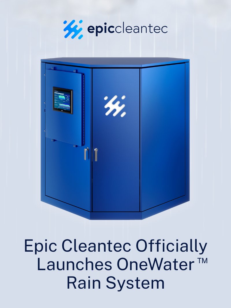 🚀 More big news from Epic Cleantec at <a href="/Greenbuild/">Greenbuild</a>!

We’re thrilled to announce the launch of OneWater™ Rain, our newest innovation in smart water reuse solutions.

The OneWater™ Rain captures and recycles rainwater and HVAC condensate directly onsite. Its modular design and