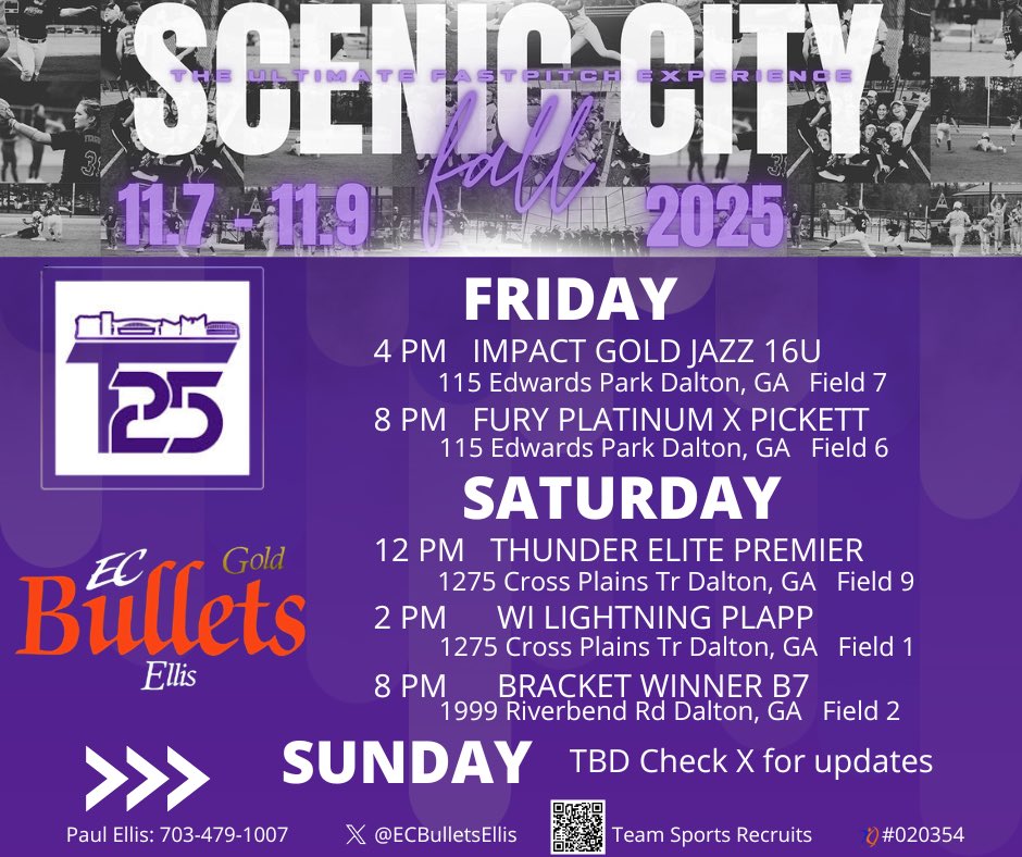We are heading to GA this weekend and can’t wait to hit the fields with our 🔥 team. It’s going to be a blast! 🧡💙 <a href="/ConnectSports_/">Connect Sports</a> <a href="/EastCobbBullets/">EC Bullets Fastpitch</a> 
<a href="/SBCoachP/">VaDad</a> 
<a href="/CoachStevieC/">Steven Cornett</a>