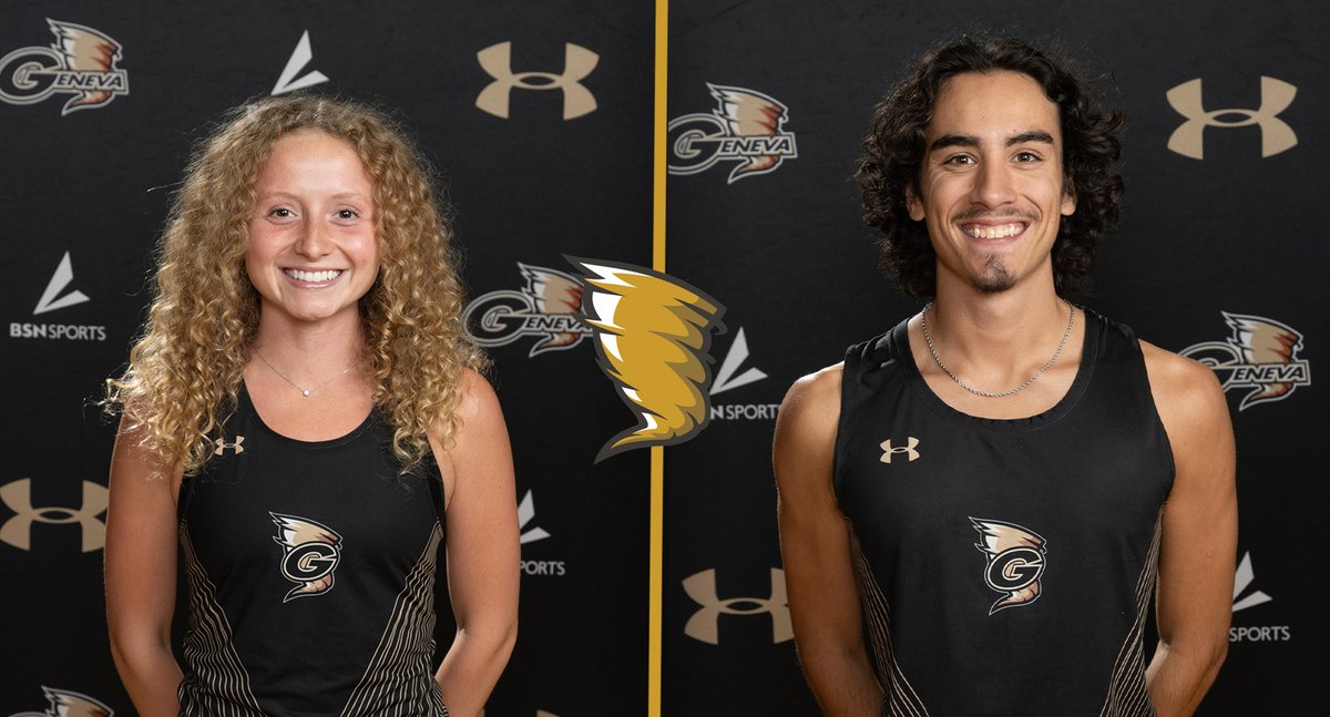 GenevaAthletics's tweet photo. Congrats to Carmen Medvit and Karter Reath, your Geneva Student-Athletes of the Week!

Both Carmen and Karter were the top finishers for Geneva women's and men's cross country at the PAC Championships, leading both of their teams to a title! https://t.co/Ku4jYcTxOU