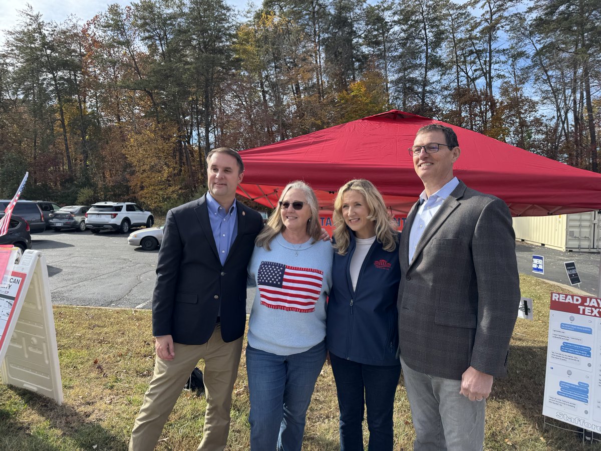 Happy Election Day! 

Excited to be out at the Hartwood polling location with AG Jason Miyares and State Senator Tara Durant. Your vote will decide between decency or continued violent rhetoric for the future of our Commonwealth! If you haven't already voted, make a plan to vote