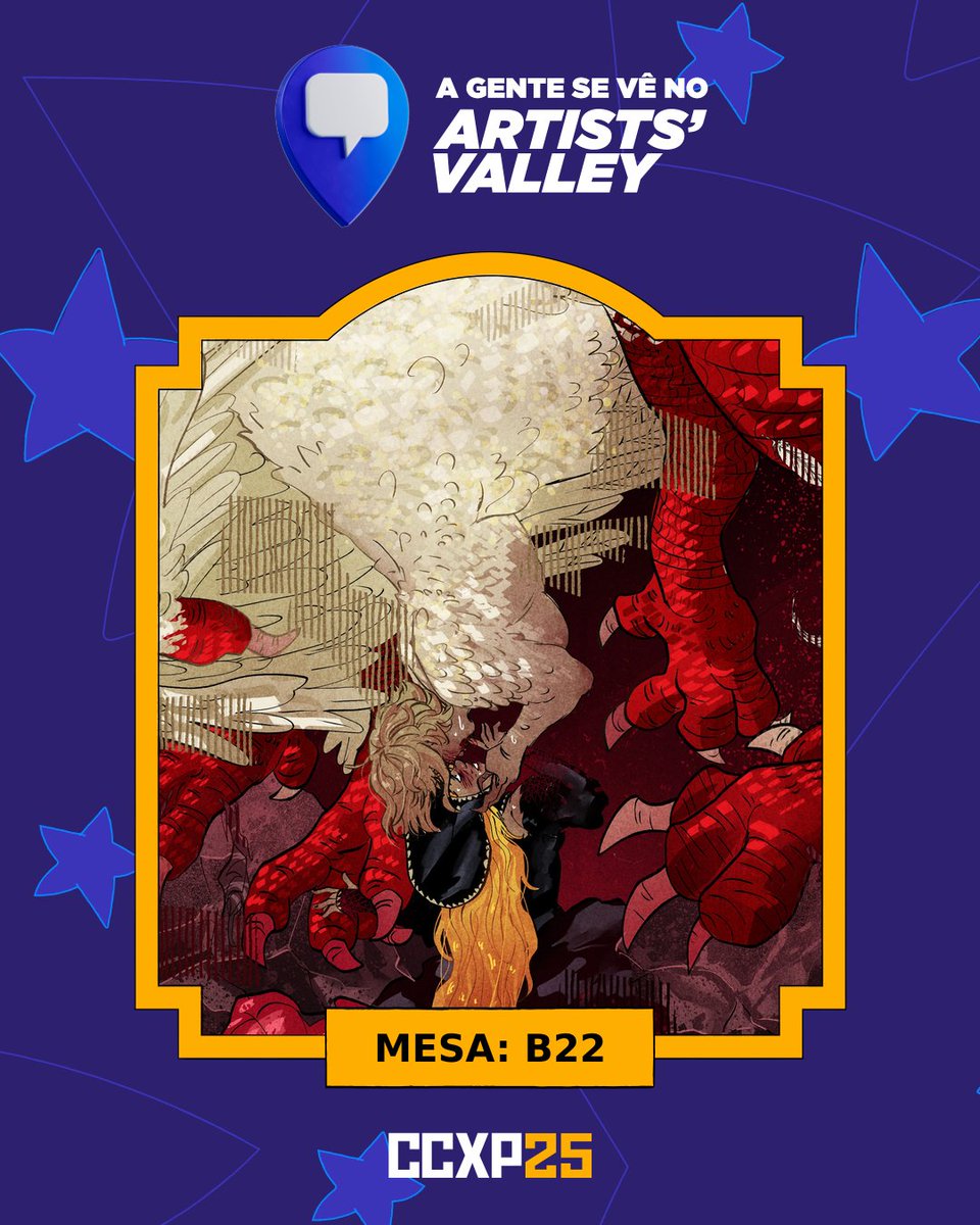 OLA AMGS estive off não somente pq sou ruim com redes sociais, mas tbm pq estive produzindo PRA <a href="/CCXPoficial/">CCXP</a> !!!!! estarei na mesa B22 esse ano, e vou lançar novos produtos, assim como a HQ tod(a)s traças, tod(a)s mariposas, pela Beija-flor Editorial!!!!!!! mais notícias logo kkk